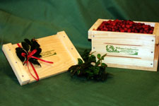 Crate of Fresh Cranberries